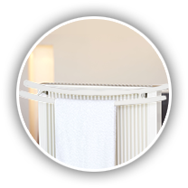 Swing handdoekhouder voor elektrische radiator